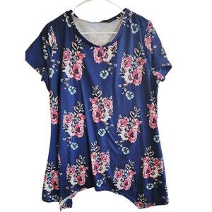 Blue Floral Women's Top